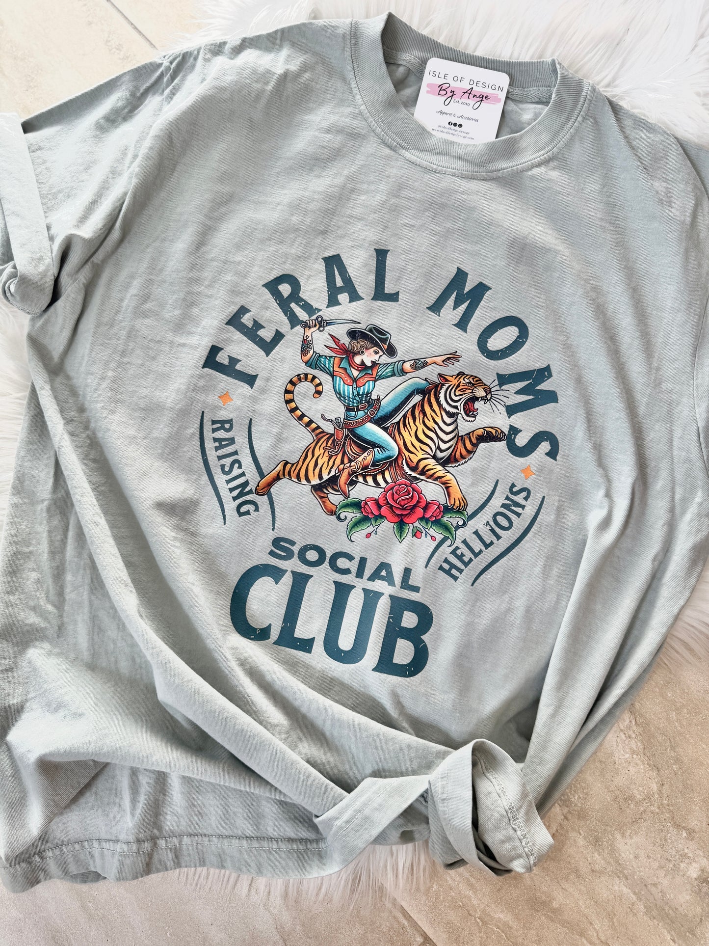 PRE-ORDER: “Feral Mom’s Social Club" Vintage Wash Tee
