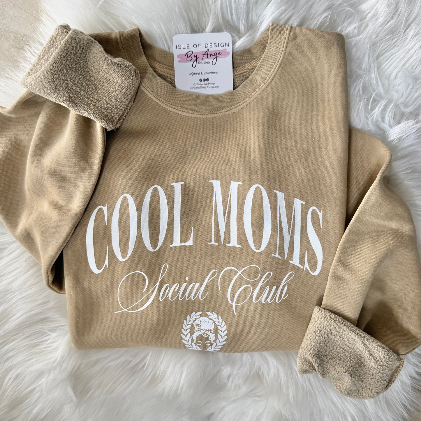 "Cool Moms Social Club" Vintage Wash Crewneck
