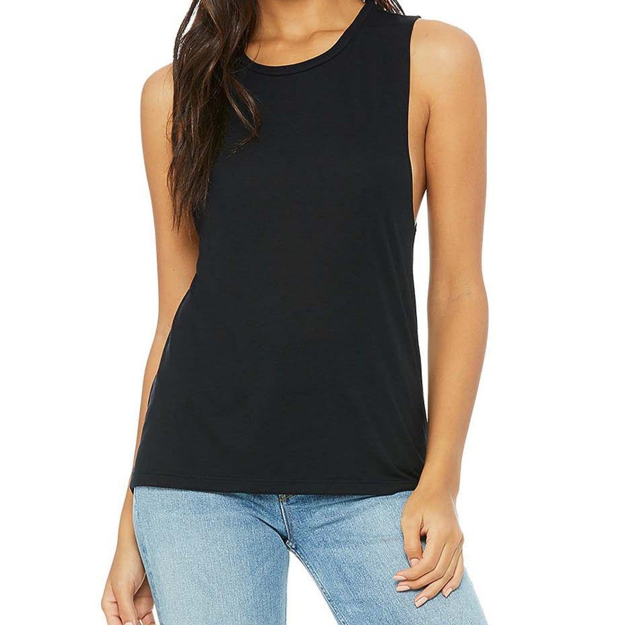 BLANKS SALE: Black (S/M) Women's Flowy Muscle Tank