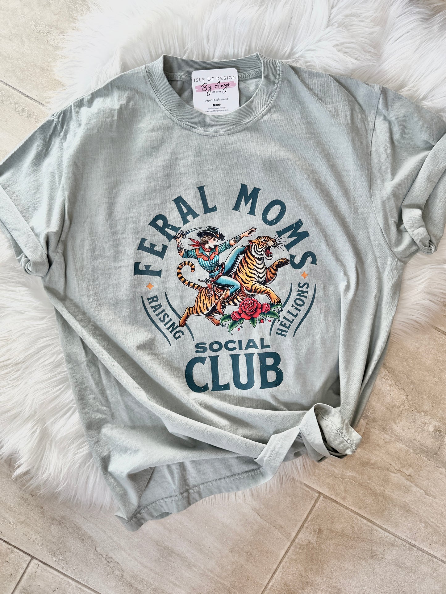 PRE-ORDER: “Feral Mom’s Social Club" Vintage Wash Tee