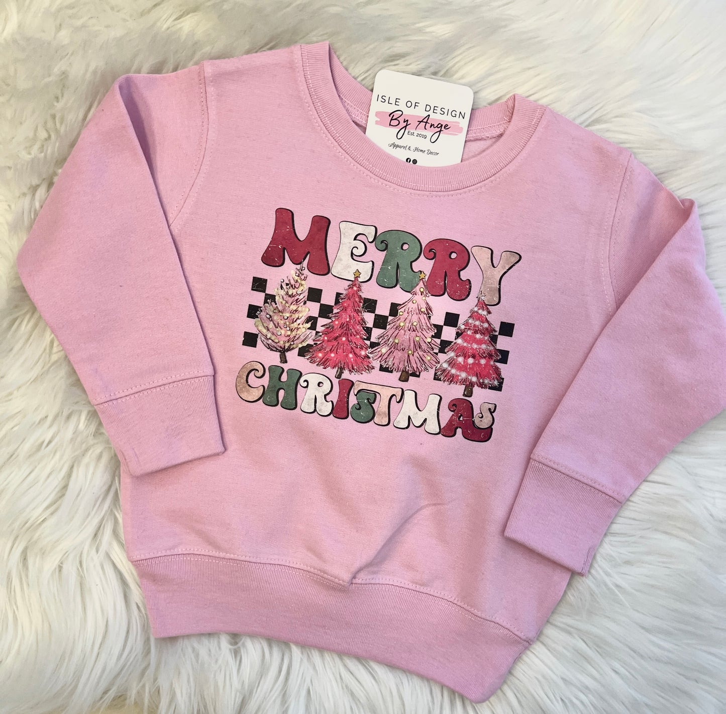 Retro Merry Christmas Toddler Crewneck