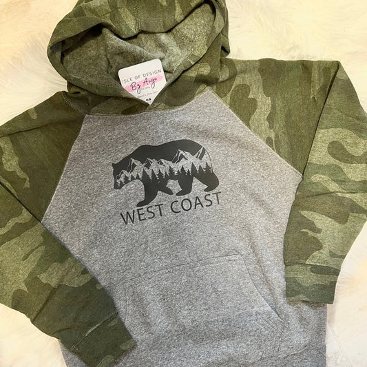 "West Coast Bear" Youth Pullover Hoodie