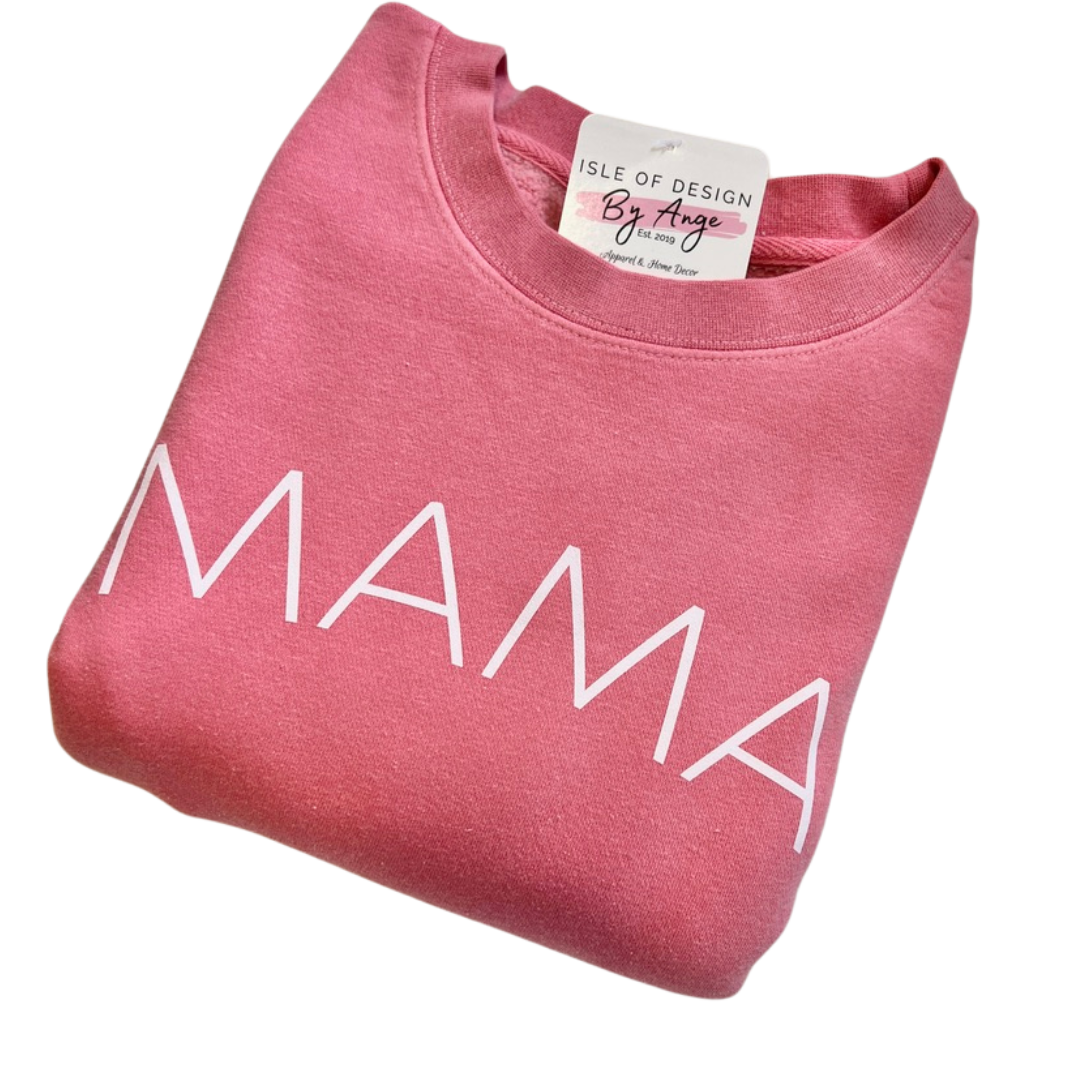 "MAMA" Minimalist Vintage Wash Crewneck