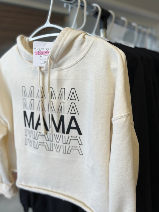 Stacked MAMA Crop Hoodie