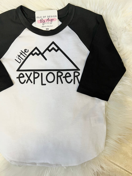 Little Expolorer Baseball Tee