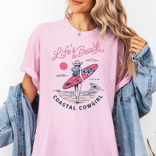 PRE-ORDER: “Coastal Cowgirl"  Vintage Wash Tee