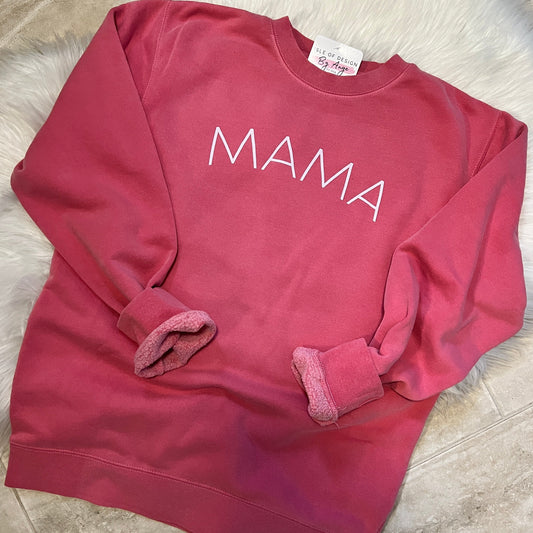 "MAMA" Minimalist Vintage Wash Crewneck