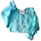 Luxe MAMA Crewneck - Blue Lagoon