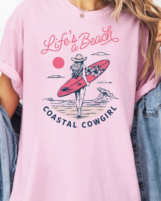 PRE-ORDER: “Coastal Cowgirl"  Vintage Wash Tee