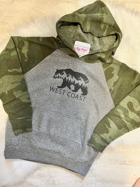 "West Coast Bear" Youth Pullover Hoodie