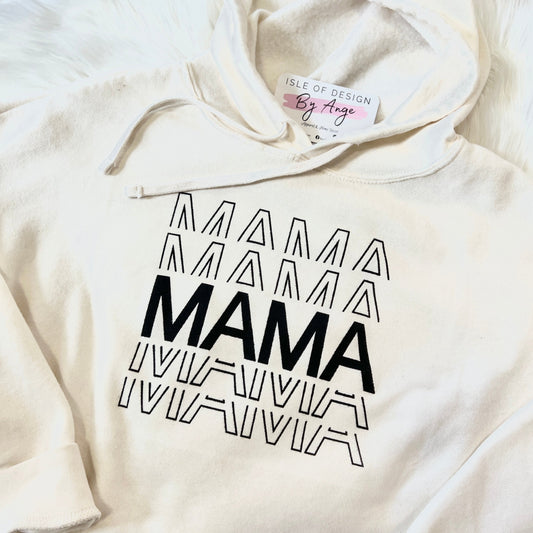 Stacked MAMA Crop Hoodie