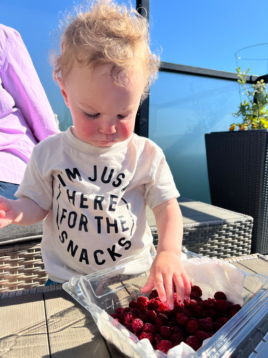 “I’m Just Here for the Snacks” Toddler Favorite Tee